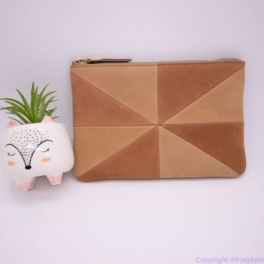 NEWโMadewellย The Nubuck Pouch Clutch:โ PatchworkโEdition